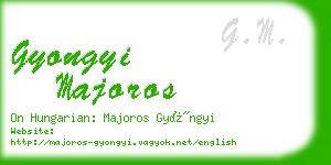 gyongyi majoros business card